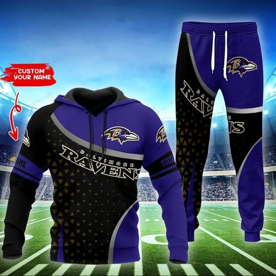 Baltimore Ravens Personalized Hoodie Jogger Set