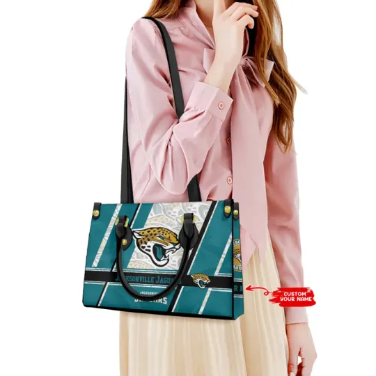 Jacksonville Jaguarss Personalized Leather Hand Bag BBLTHB634