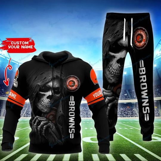 Cleveland Browns Personalized Hoodie Jogger Set