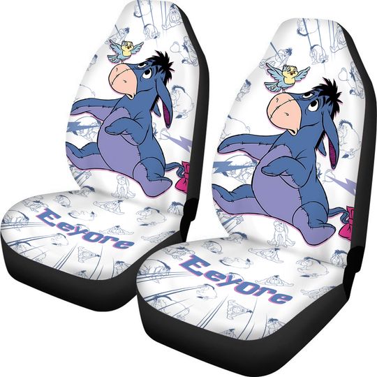 Winnie The Pooh Love Eeyore Donkey Car Seat Covers, Disney Car Seat Covers, Car Seat Protector, Car Seat Cover