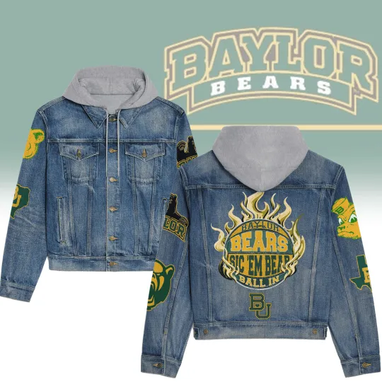 Baylor Bearss Premium Hooded Denim Jacket New Collection AZBTHDJ000238