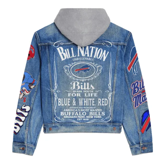 Buffalo Billss Premium Hooded Denim Jacket New Collection AZBTHDJ000161
