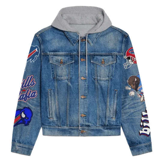 Buffalo Billss Premium Hooded Denim Jacket New Collection AZBTHDJ000161