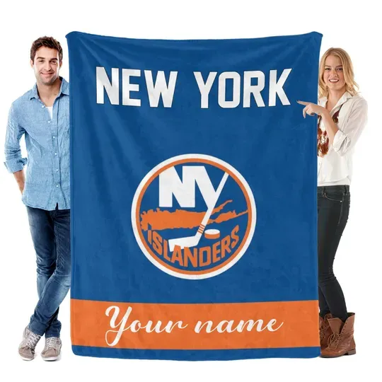 Personalized New York Islanders Blankets, Hockey Fan Gift