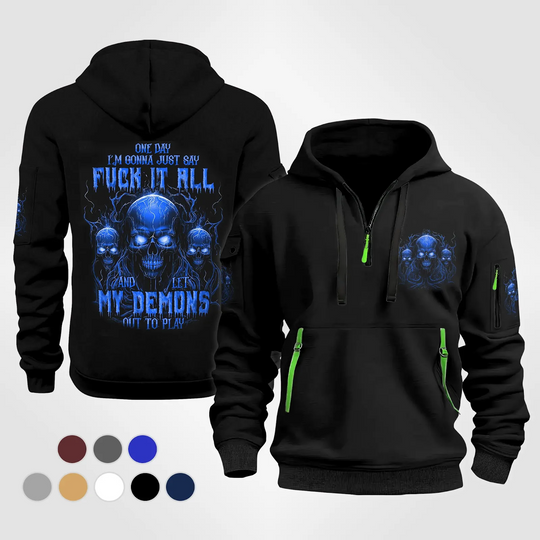 Discover One Day I’m Gonna Just Say Quarter Zip Hoodie