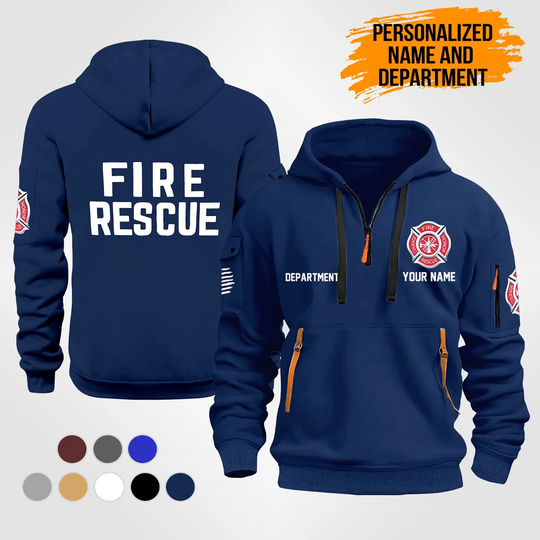 Personalized Love Firefighter Quarter Zip Hoodie