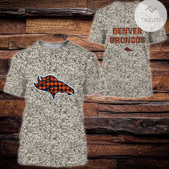 Discover Denver Broncos Plaid Flannel All Over Print T-Shirt