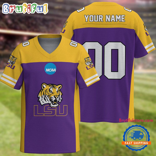 Discover NCAA LSU Tigers Sport Team New Season Personalized Football Jersey
