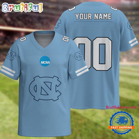 NCAA North Carolina Tar Heels Sport Team New Season Personalized Football Jersey