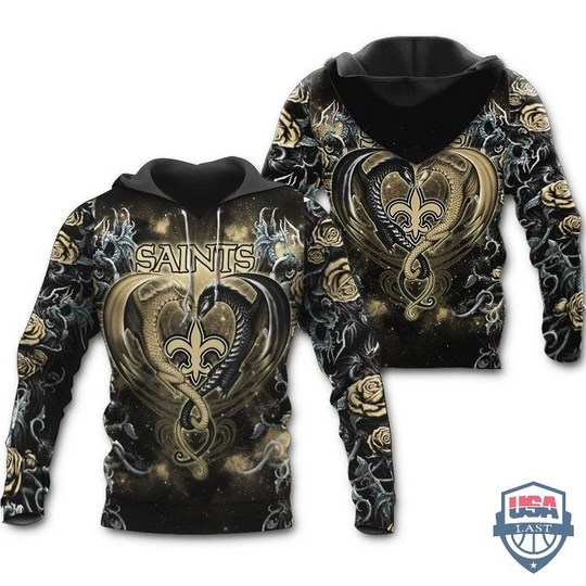New Orleans Saints Dragon football 3D Hoodie
