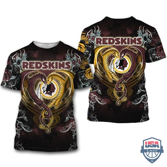 Discover Washington Football Dragon football 3D T-Shirt