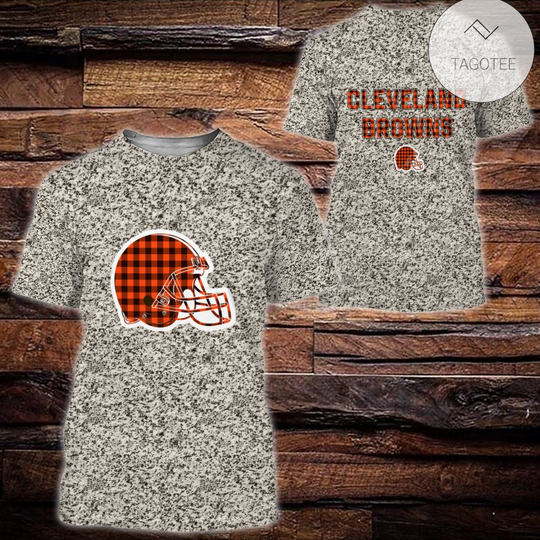 Cleveland Browns Plaid Flannel All Over Print T-Shirt