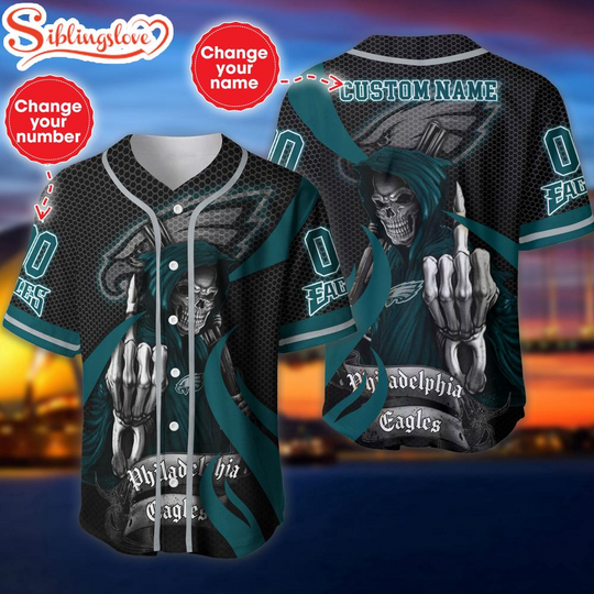 Custom Name And Number Philadelphia Eagles football Football Team Baseball Jersey For Fans