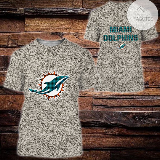 Miami Dolphins Plaid Flannel All Over Print T-Shirt