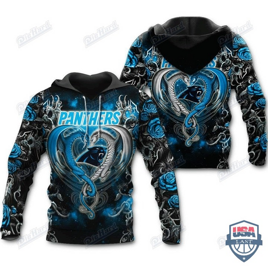Carolina Panthers Dragon football 3D Hoodie