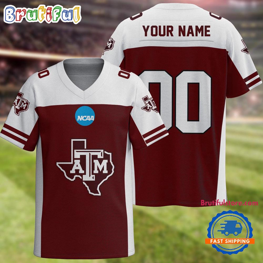 Discover NCAA Texas A&M Aggies Sport Team New Season Personalized Football Jersey