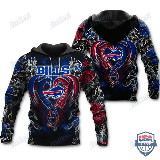 Buffalo Bills Dragon football 3D Hoodie