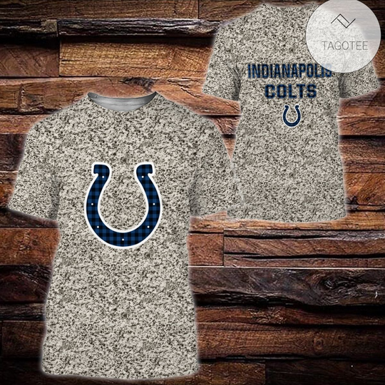 Indianapolis Colts Plaid Flannel All Over Print T-Shirt