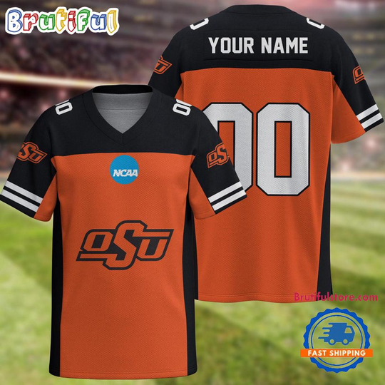 NCAA Oklahoma State Cowboys Sport Team New Season Personalized Football Jersey