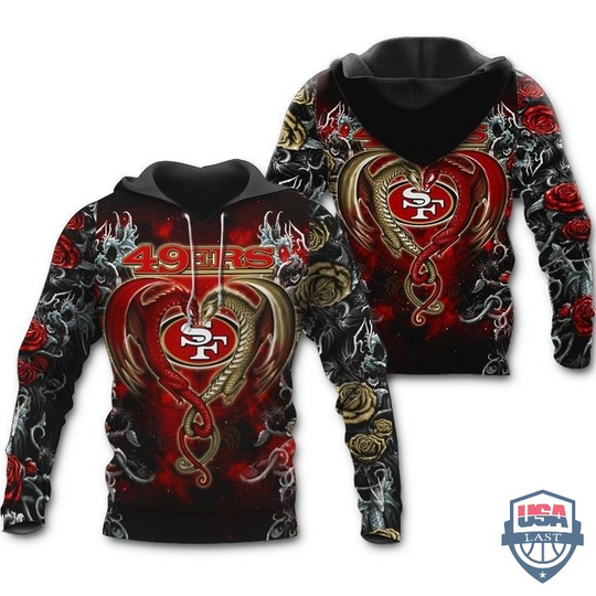 San Francisco 49Ers Dragon football 3D Hoodie