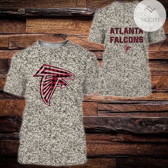 Atlanta Falcons Plaid Flannel All Over Print T-Shirt