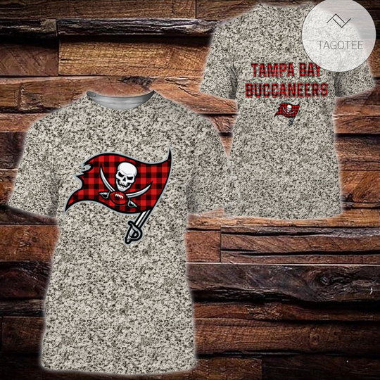 Tampa Bay Buccaneers Plaid Flannel All Over Print T-Shirt