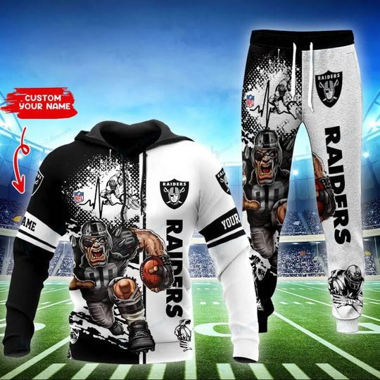 Las Vegas Raiders Personalized Hoodie Jogger Set