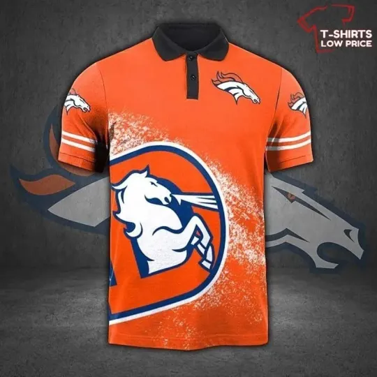 Discover Denver Football Team Broncoss 3D Polo Shirt, Unisex Adults, Full Size S-5XL