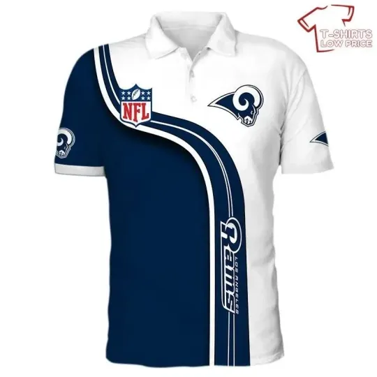 Discover Los Angeles Football Team Ramss 3D Polo Shirt