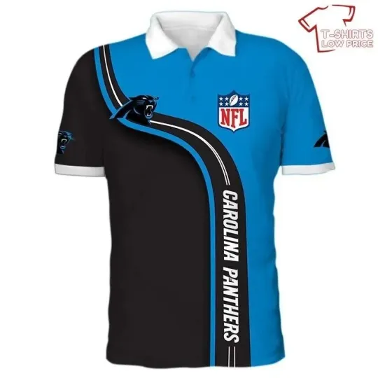 Discover Carolina Football Team Pantherss 3D Polo Shirt