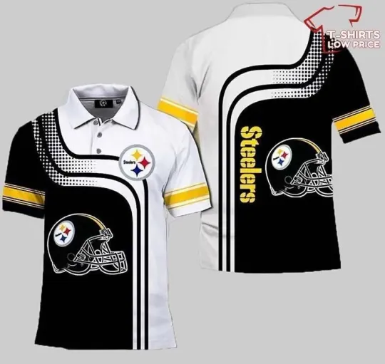Pittsburgh Football Team Steelerss 3D Polo Shirt