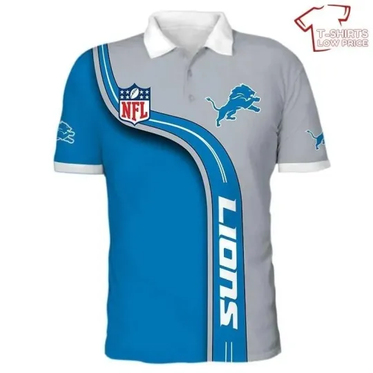 Discover Detroit Football Team Lionss 3D Polo Shirt