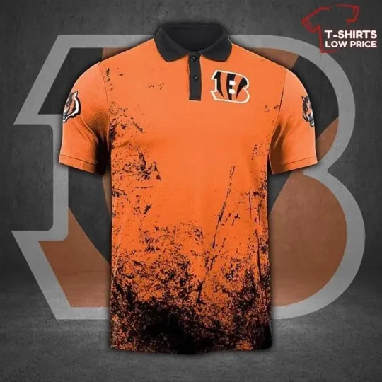 Discover Cincinnati Football Team Bengalss 3D Polo Shirt