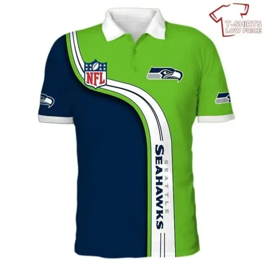 Discover Seattle Football Team Seahawkss 3D Polo Shirt