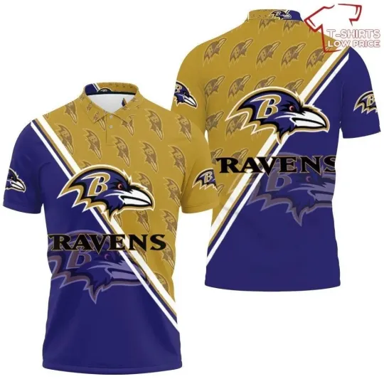 Discover Baltimore Football Team Ravenss 3D Polo Shirt