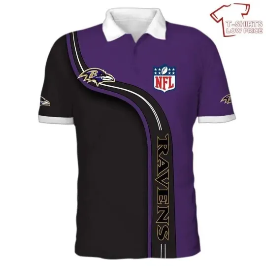 Discover Baltimore Football Team Ravenss 3D Polo Shirt