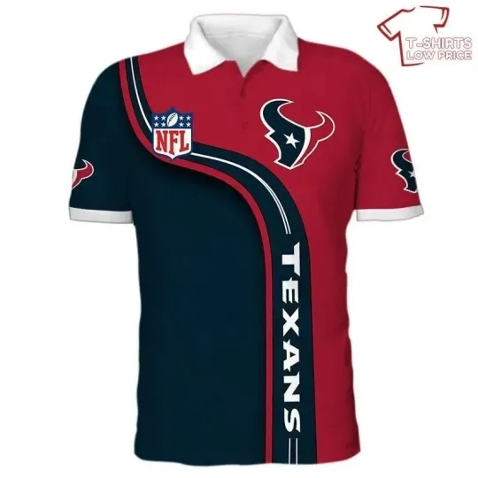 Discover Houston Football Team Texanss 3D Polo Shirt