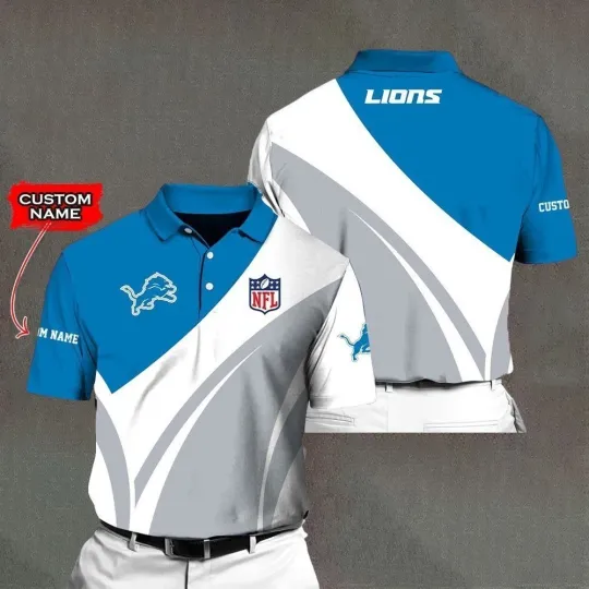 Discover Personalized Detroit Football Team Lionss Polo Shirt