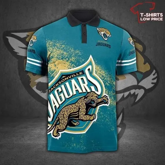 Discover Jacksonville Football Team Jaguarss 3D Polo Shirt