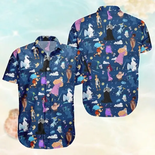 Never Too Old For Hercules Cartoon Greek Mythology Summer Vibes Hawaiian Shirt