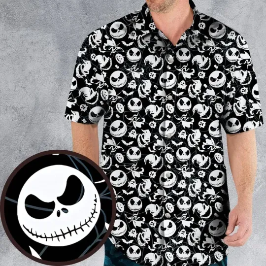 Discover Jack Skellington Hawaiian Shirt, Unisex Adults, Full Size S-5XL