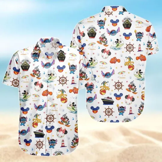 Discover Mickey & Friends Cruise Squad Beach Vacation Summer 2026 Aloha Hawaiian Shirt