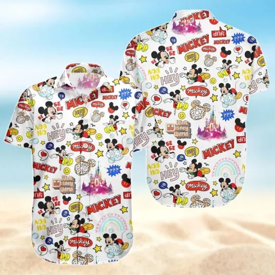 Discover Cute Mickey Mouse Magic Castle Trip 2026 Aloha Summer Hawaiian Shirt