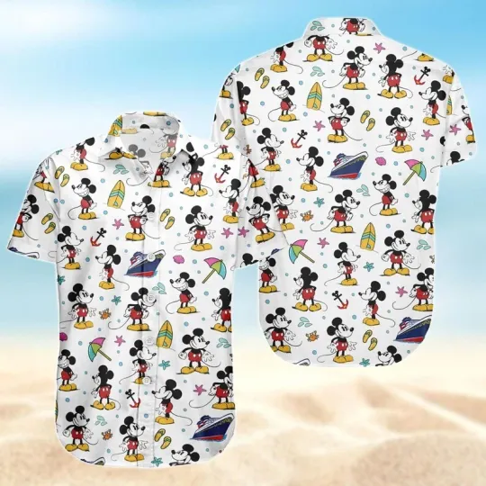 Discover Mickey Mouse Cruise Line 2026 Beach Vacation Aloha Summer Hawaiian Shirt