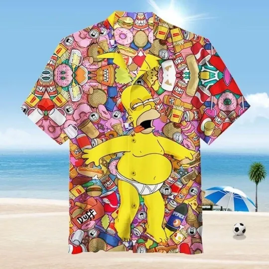 Discover The Simpsons Tropical Retro Vacation Hawaiian Shirt