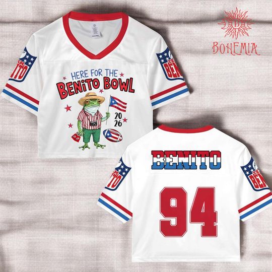 Discover Team Benito Puerto Rico #94 Crop Top Mesh Football Jersey Shirt