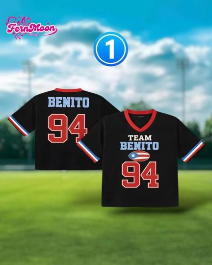 Discover Puerto Rico Flag Mesh Jersey Crop Top, Benito 94 Football Mesh Shirt