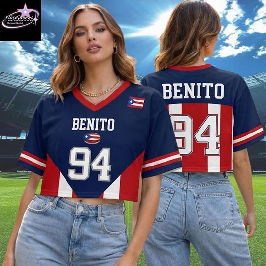 Discover Puerto Rico Team Jersey, Benito 94 Football Jersey, Benito Bowl Shirt