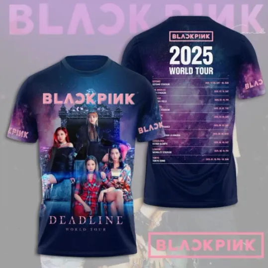 Discover Blackpink 3D T-Shirt World Tour 2025, Fan Gift, Unisex