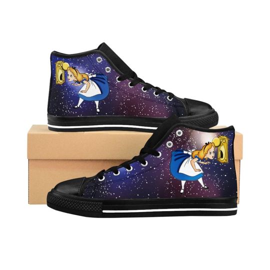 Alice In Wonderland Galaxy High Top Shoes Sneakers